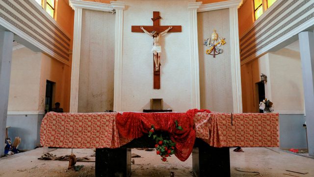 FILE PHOTO: A view of St. Francis Catholic Church where worshippers were attacked by gunmen during Sunday mass service, is pictured in Owo