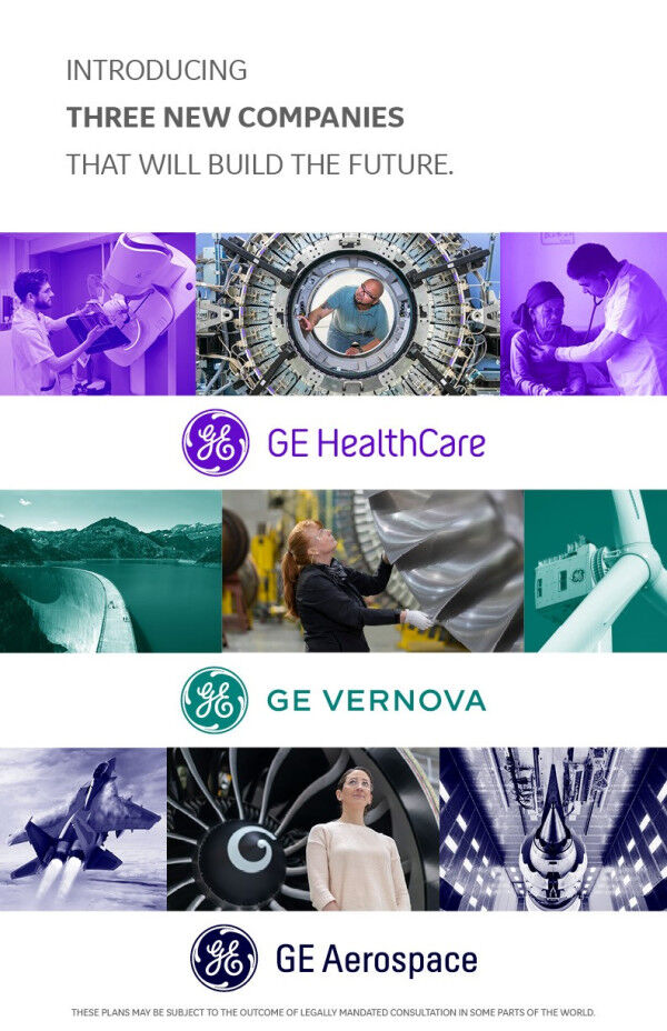 GE Unveils Brand Names for Three Planned Future Public Companies