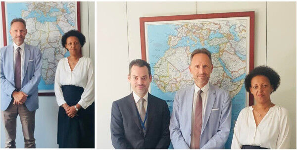 Ambassador Hirut Zemene meets with Mr. Jean-marc Pisani, Head of Horn of Africa Division at European External Action Service (#EEAS)