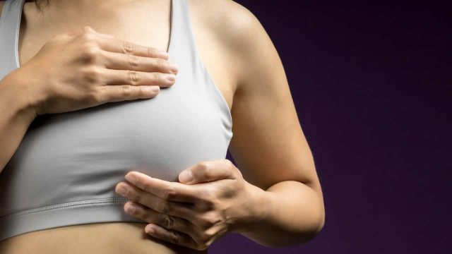 Self-breast examination.