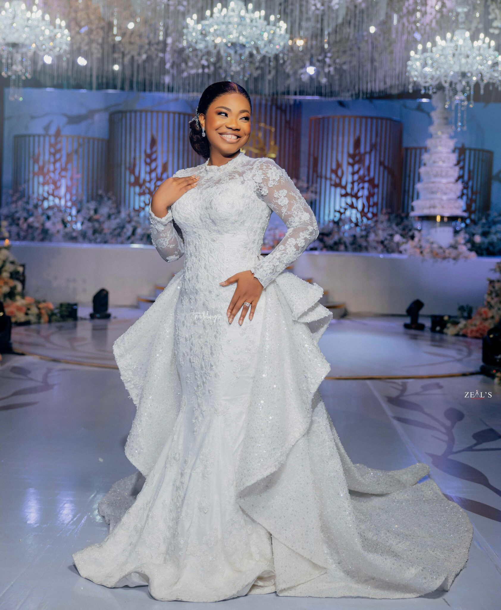 Magic of simple wedding gown