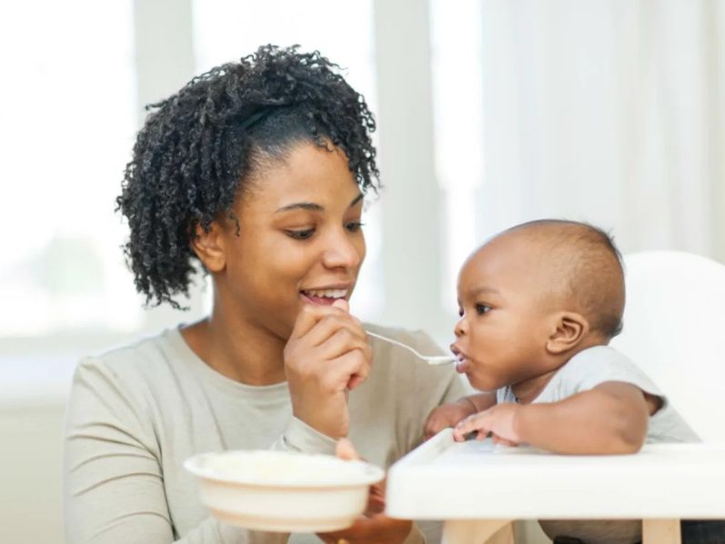 Feeding baby
