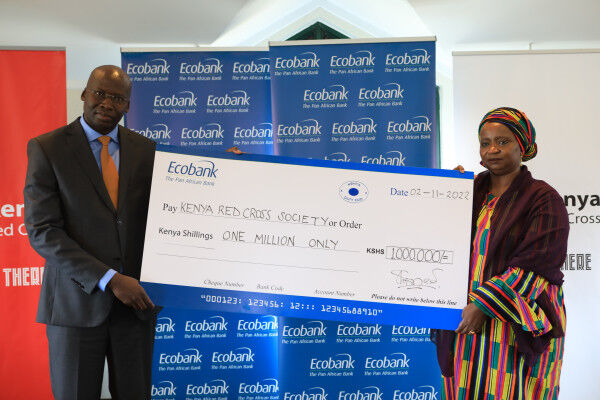 Ecobank Kenya Donates KES 1 Million to the Kenya Red Cross Society for Drought