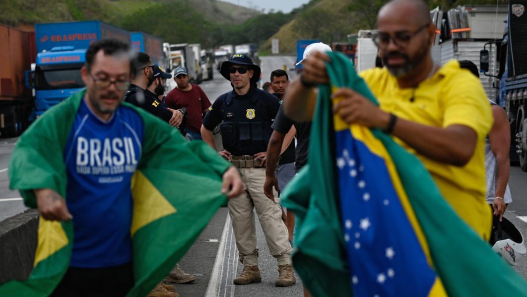 BRAZIL-ELECTION-BOLSONARO-TRUCKS-PROTEST-BLOCKADE