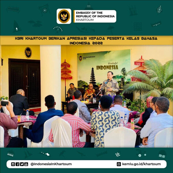 The Indonesian Embassy in Khartoum Appreciates 2022 Indonesian Language Class Participants