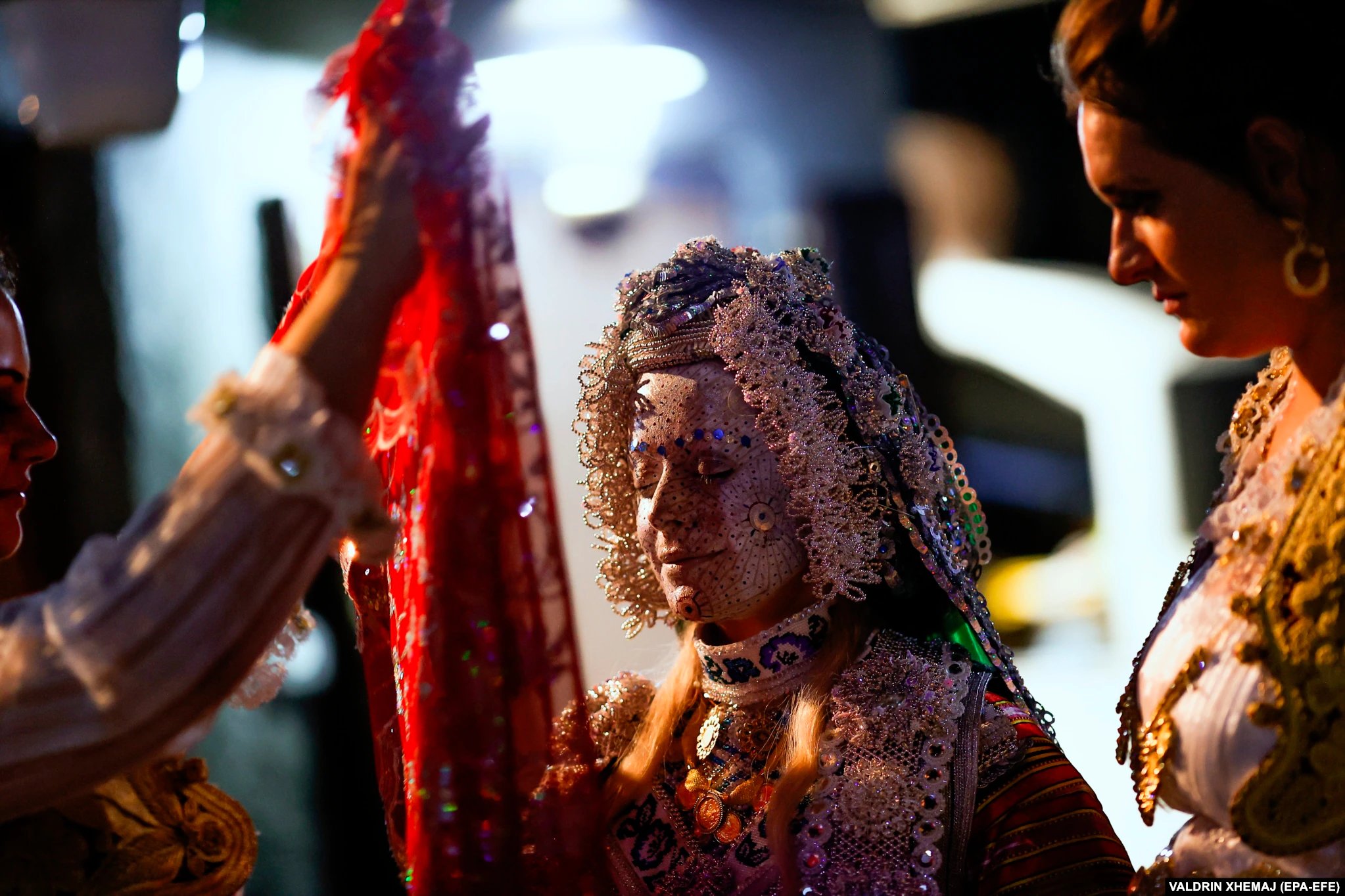 Painted Faces Of Kosovo Brides
