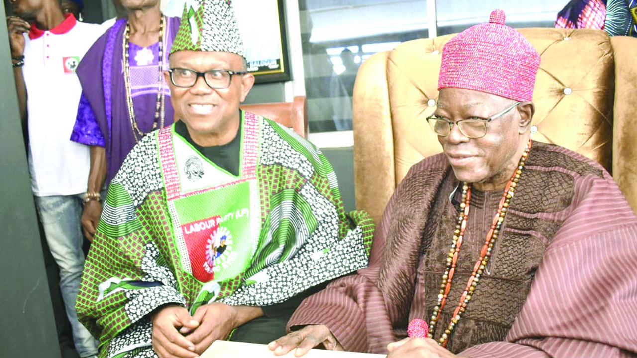 Pic 2 Peter Obi visits Olubadan of ibadanland