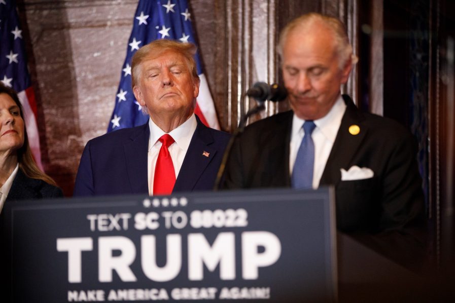 Former president Donald Trump holds 2024 election campaign event