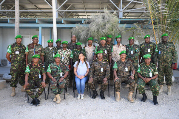 African Union Transition Mission in Somalia (ATMIS) newly deployed senior military officers inducted