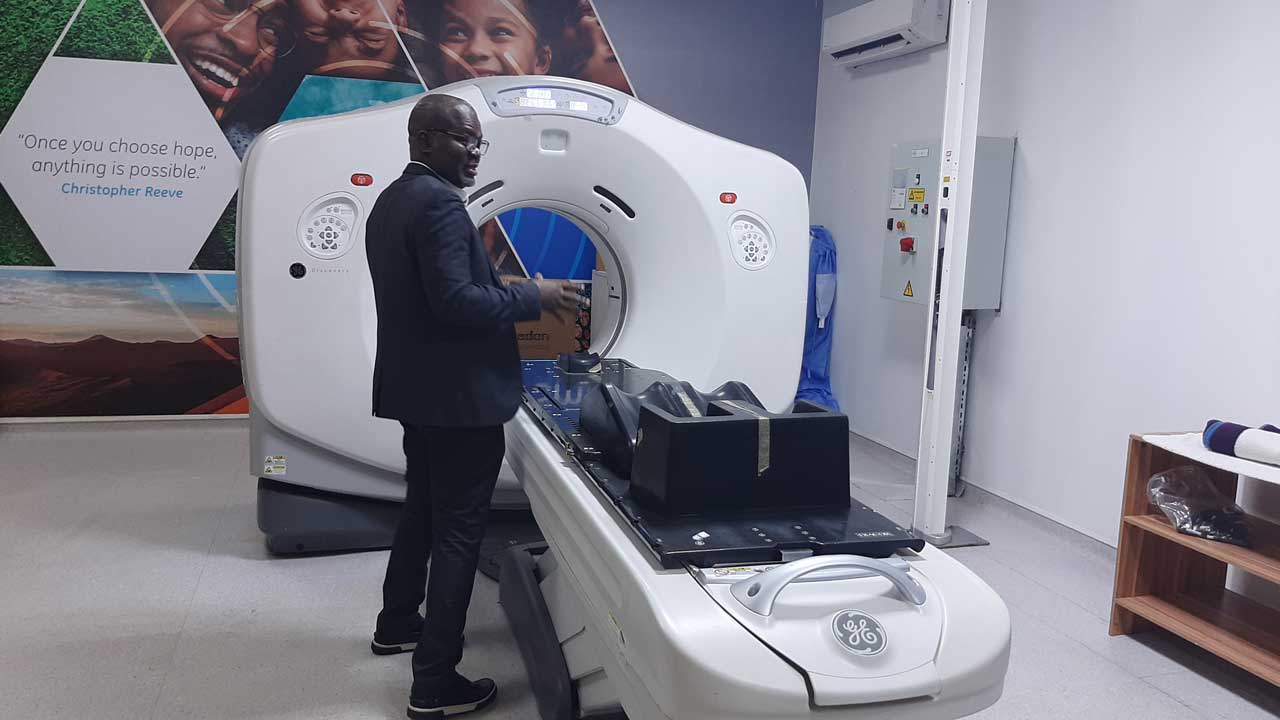 CT machine.