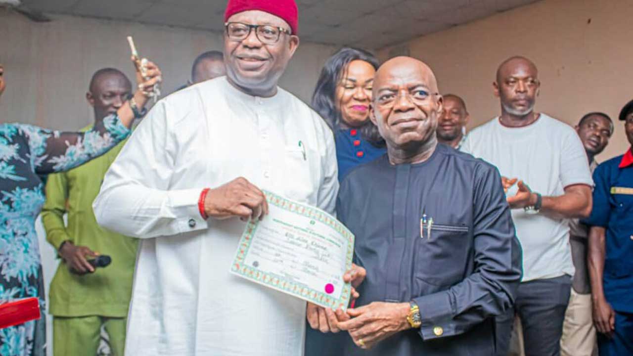 INEC-Presents-Certificate-of-return-to-Alex-Otti-1024×683
