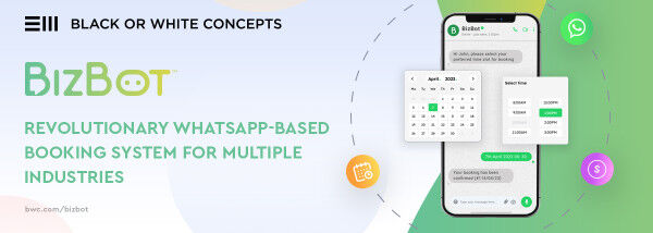Black or White Concepts launches BizBot in GITEX Africa 2023, the revolutionary WhatsApp-based booking system for multiple industries