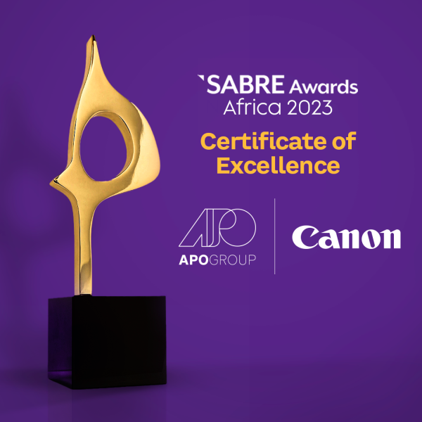 APO Group and Canon’s Public Relations Campaign “Canon R-Tour” Receives Certificate of Excellence at the 2023 SABRE Awards Africa – The World’s Most Prestigious Public Relations Awards