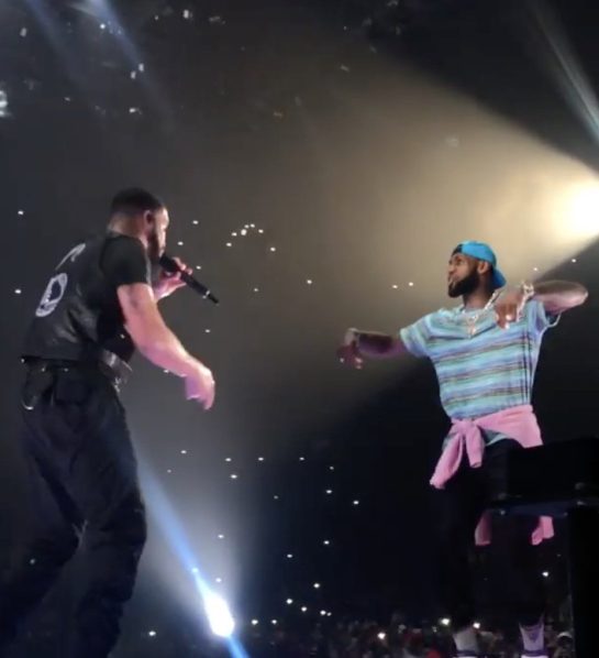 LeBron acts as hype man for Drake