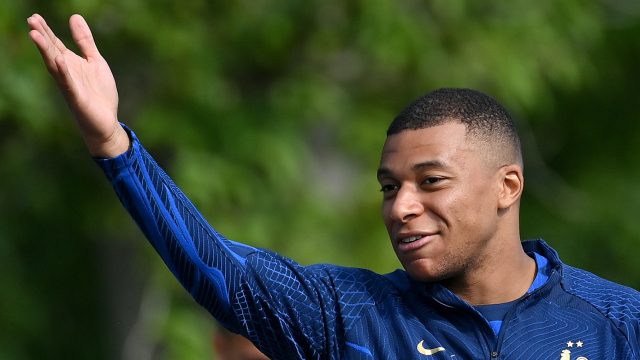 France's forward Kylian Mbappe . (Photo by FRANCK FIFE / AFP)