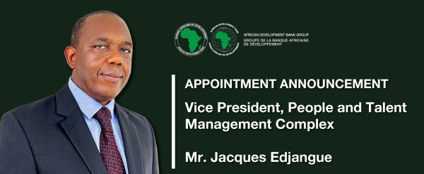 The African Development Bank appoints Jacques Edjangue Vice President for People and Talent Management