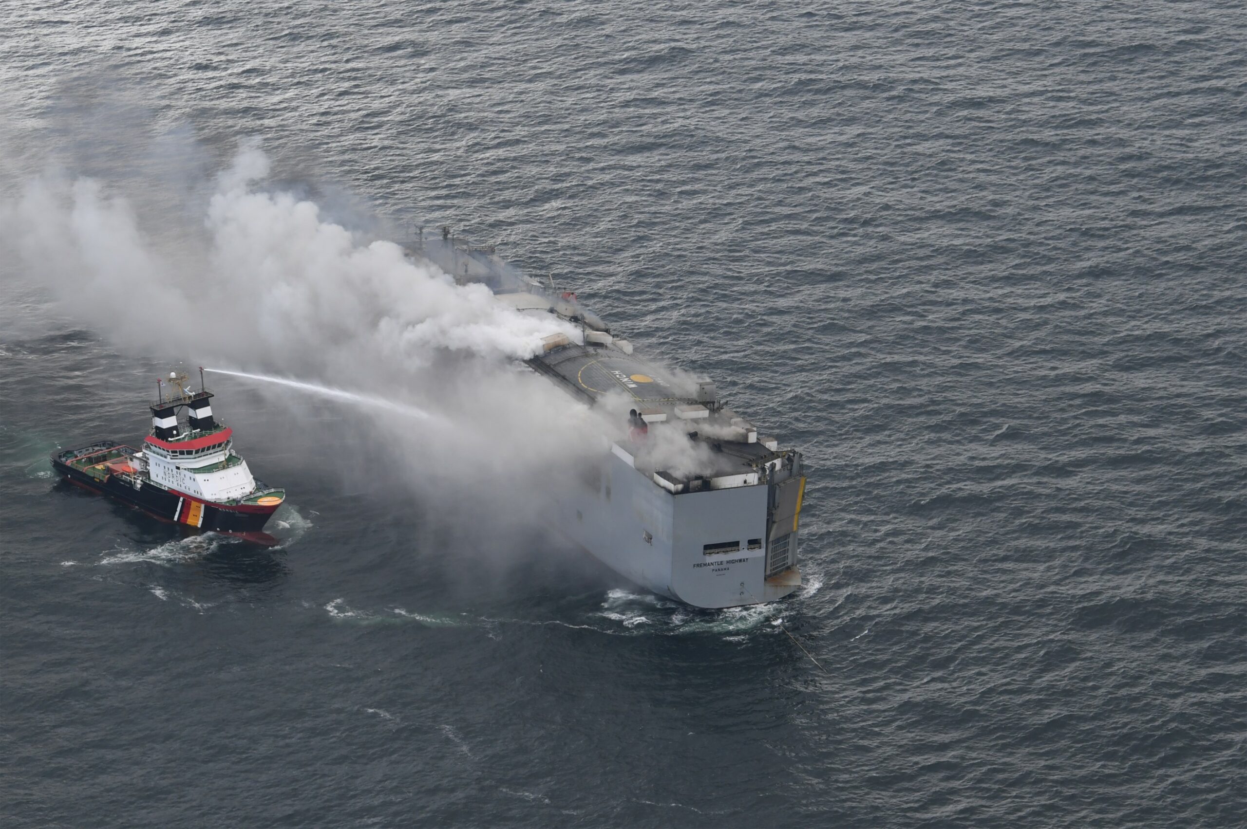 NETHERLANDS-MARITIME-SHIPPING-FIRE