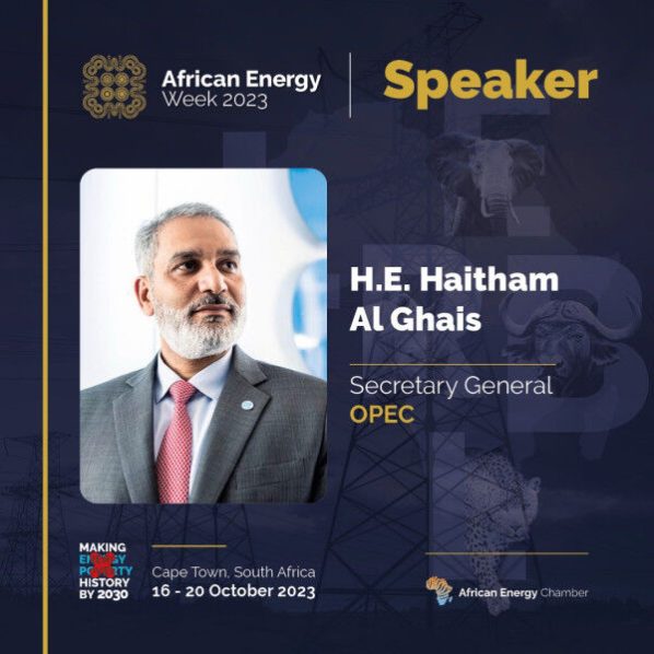 Towards an African Energy Renaissance: the Organization of Petroleum Exporting Countries (OPEC) Secretary General to Deliver High-Level Address at African Energy Week (AEW) 2023