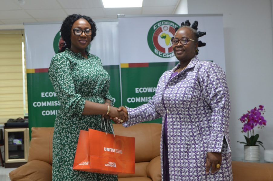 The Vice-President of the ECOWAS Commission, H.E. Mrs Damtien L. Tchintchibidja met with a delegation from the UN Women Representation in Nigeria