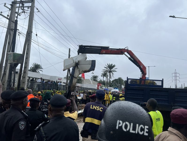 Helicopter crashes into building in Ikeja
