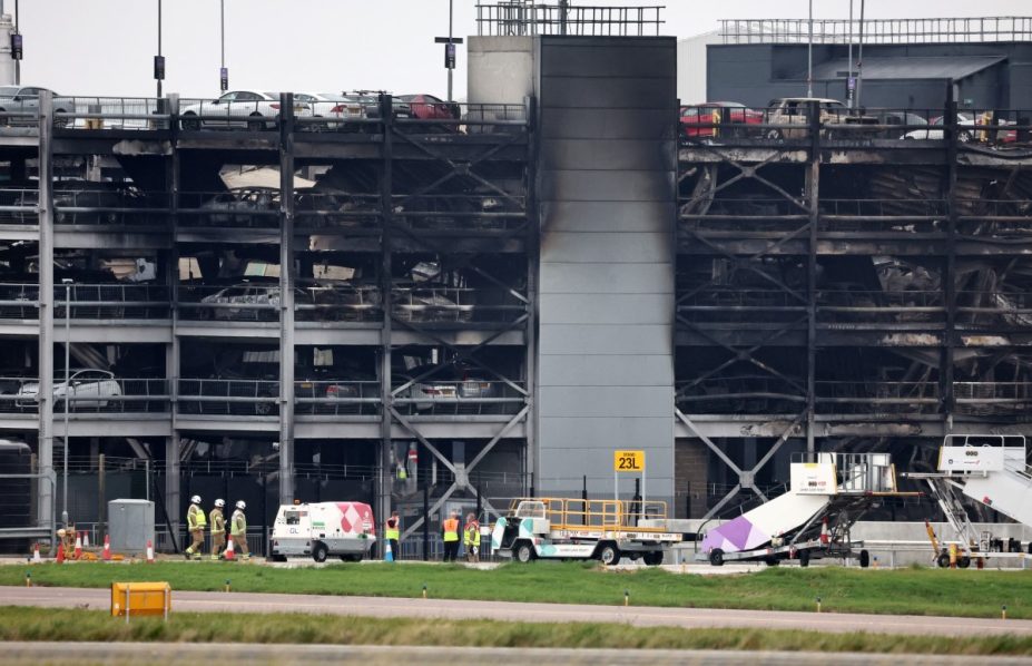 BRITAIN-AVIATION-FIRE