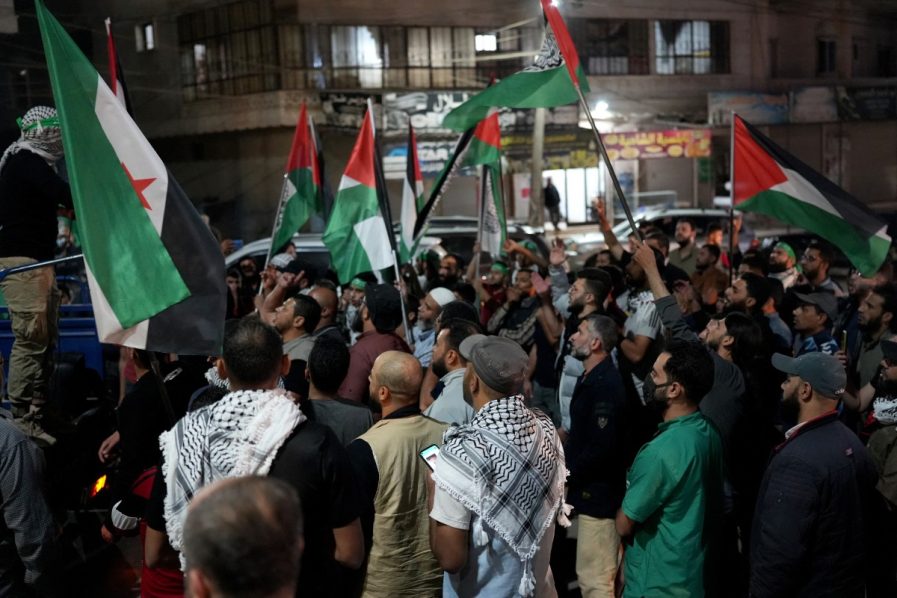 SYRIA-PALESTINIAN-ISRAEL-CONFLICT-PROTEST