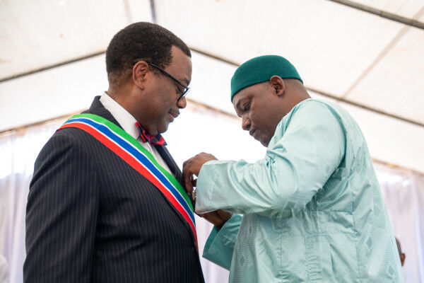 African Development Bank head Adesina receives Gambia’s highest national honour