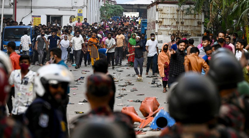BANGLADESH-UNREST-TEXTILE-LABOUR-PROTEST