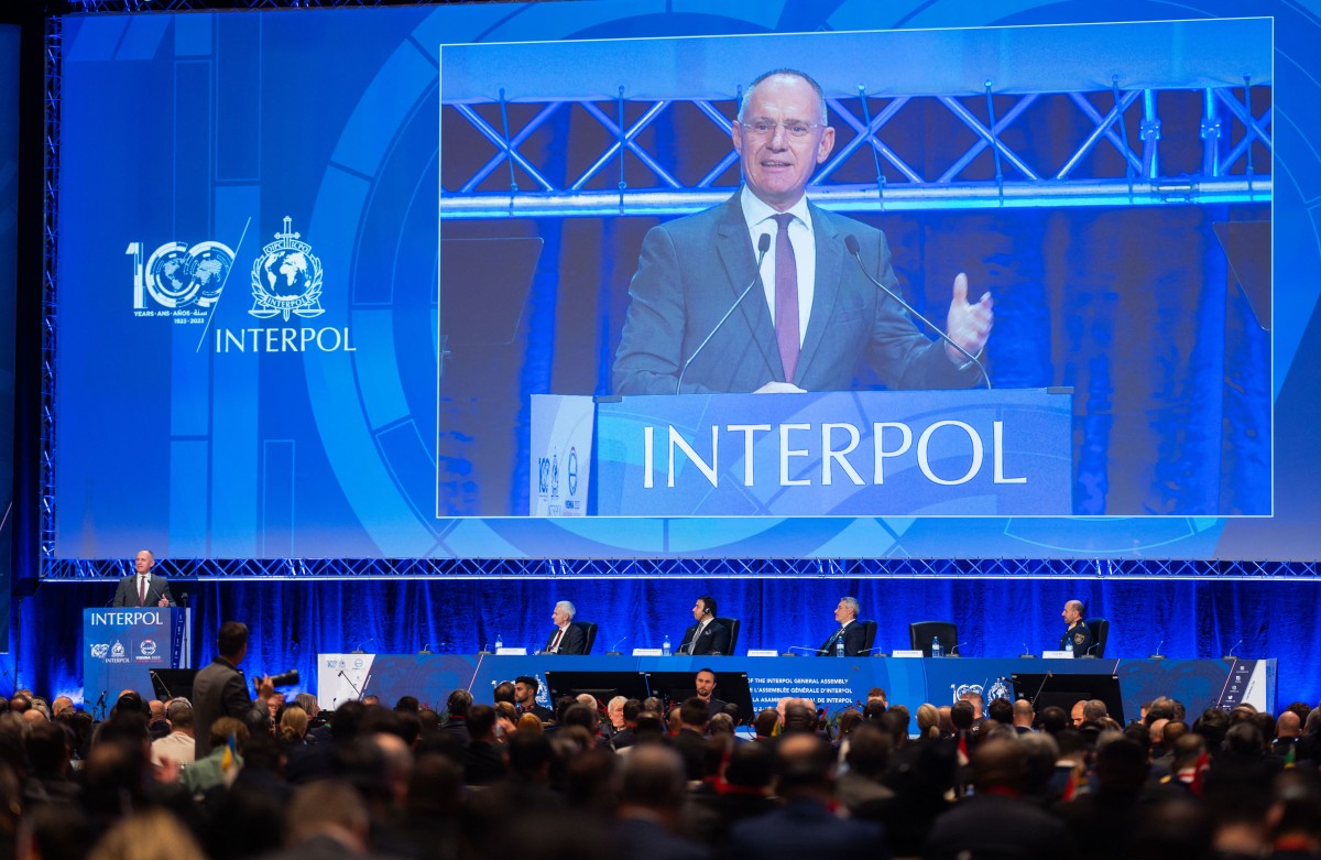 AUSTRIA-INTERPOL-POLICE-GENERAL-ASSEMBLY-PRESSER