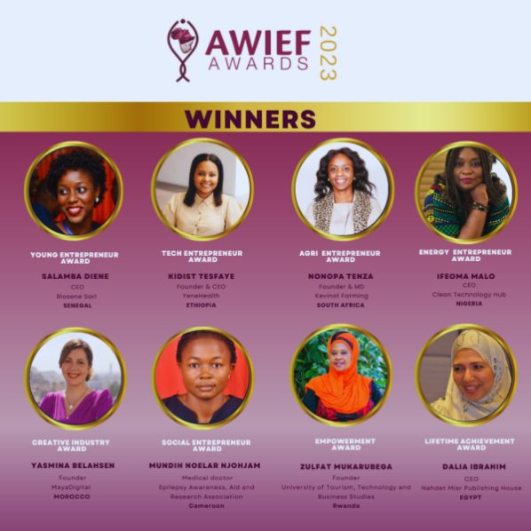 Winners of Africa Women Innovation and Entrepreneurship Forum (AWIEF) Awards 2023 Announced as FIFA Secretary General Fatma Samoura Receives the Inaugural AWIEF Lifetime Leadership Award