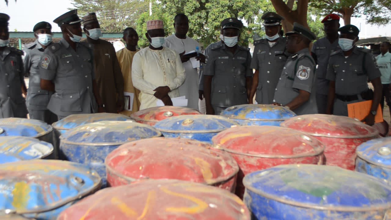 Items intercepted by Adamawa:Taraba area Command of Customs