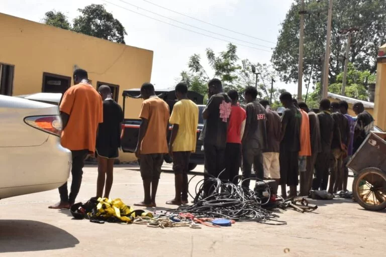 Suspected vandals arrested by men of the NSCDC FCT Command