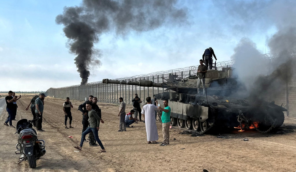 FILE PHOTO: Palestinian gunmen infiltrate areas of southern Israel