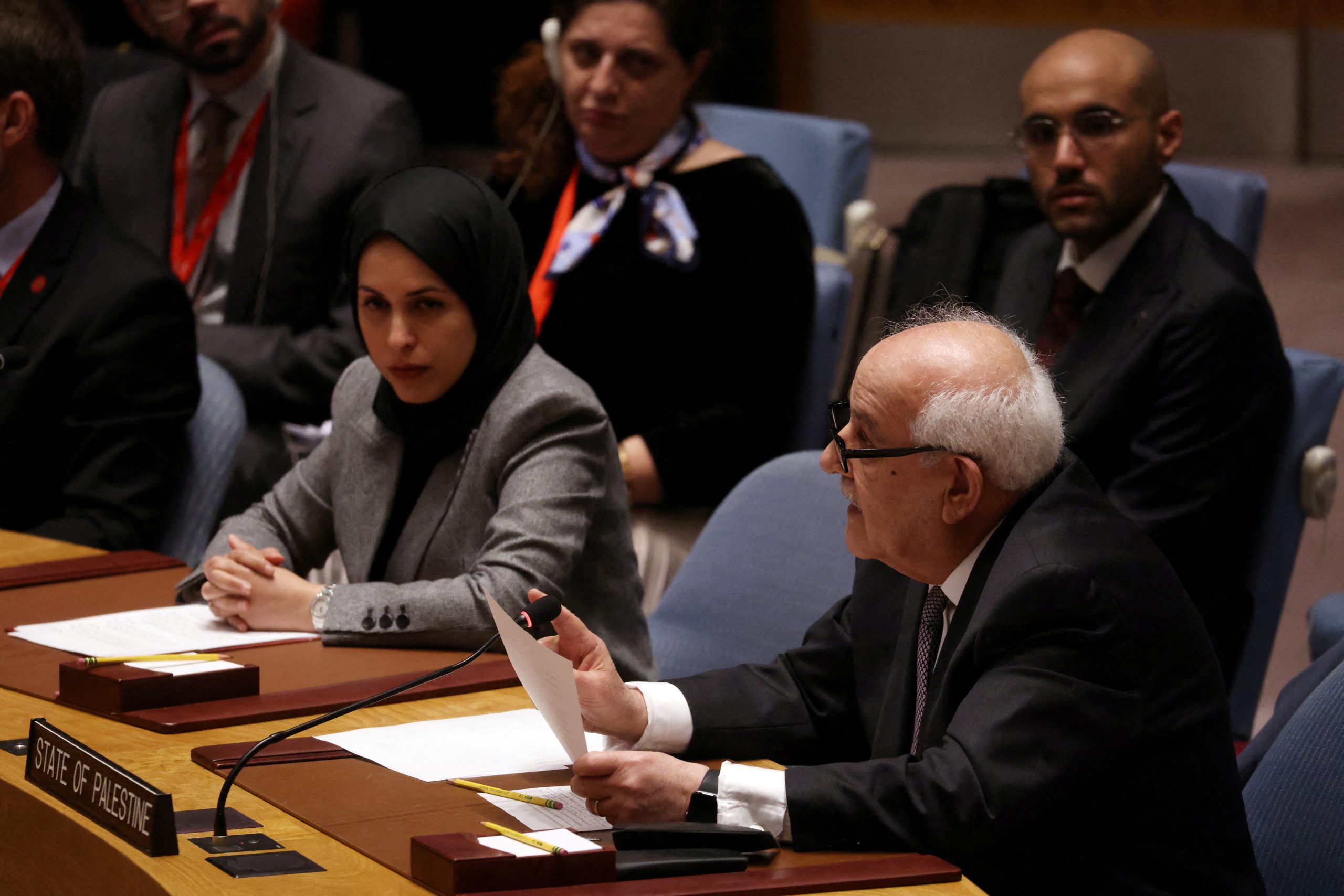 FILE PHOTO: United Nations Security Council meets on Israel and the Palestinians at U.N. headquarters in New York