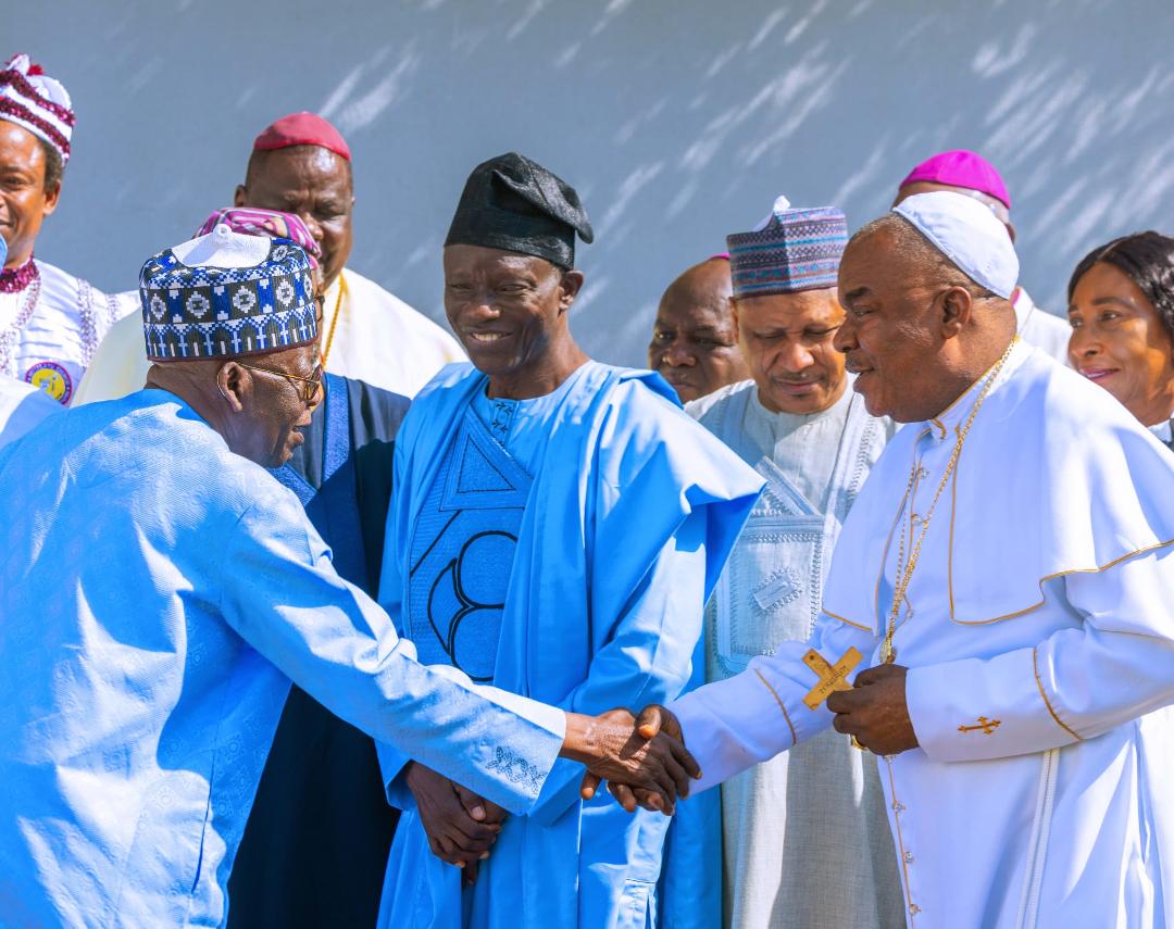 President Bola Tinubu with members of CAN