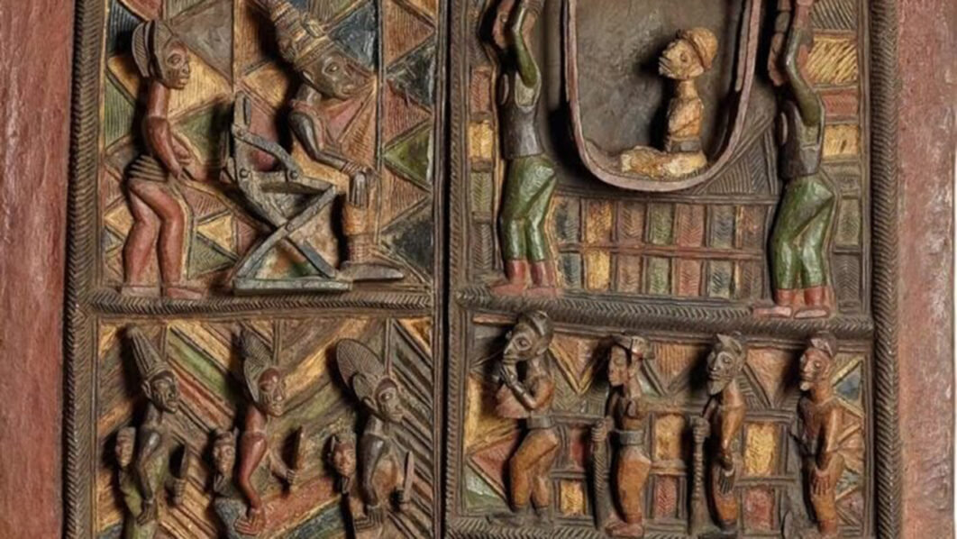 Palace door and lintel by Olowe of Ise (British Museum, London)
