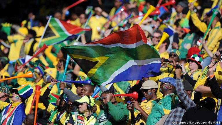 South African fans at AFCON