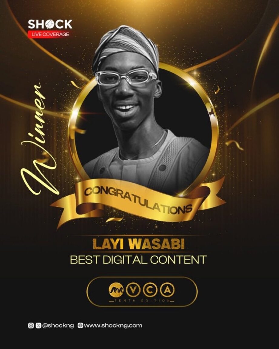 Layi Wasabi Wins Best Digital Content Creator At AMVCA