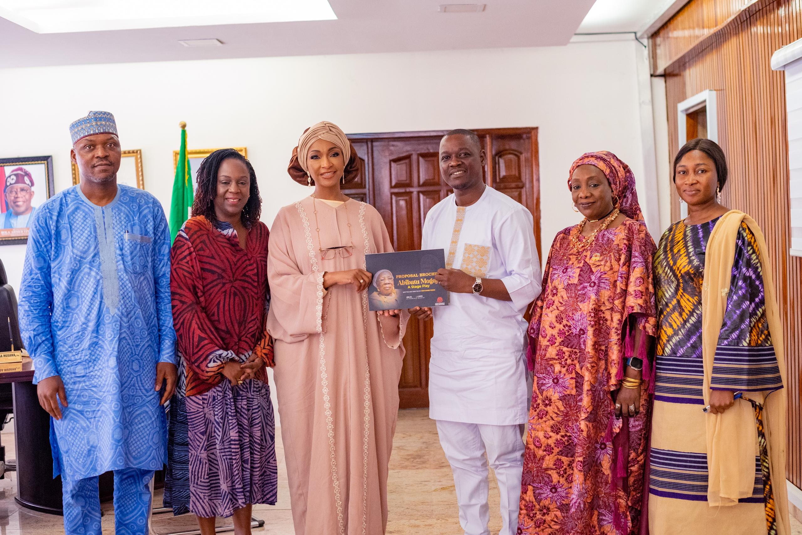 Minister of Arts, Culture and Creative Economy, Barrister Hannatu Musawa, endorses Abibatu Mogaji Stage Play