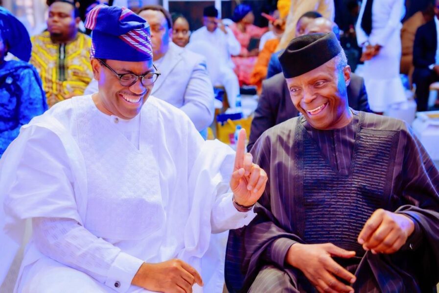 AfDB president Akin Adesina and former vice president Yemi Osinbajo