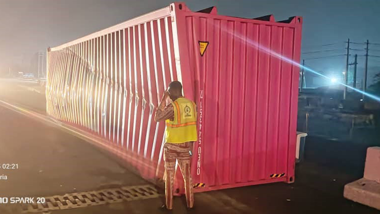 Fallen truck
