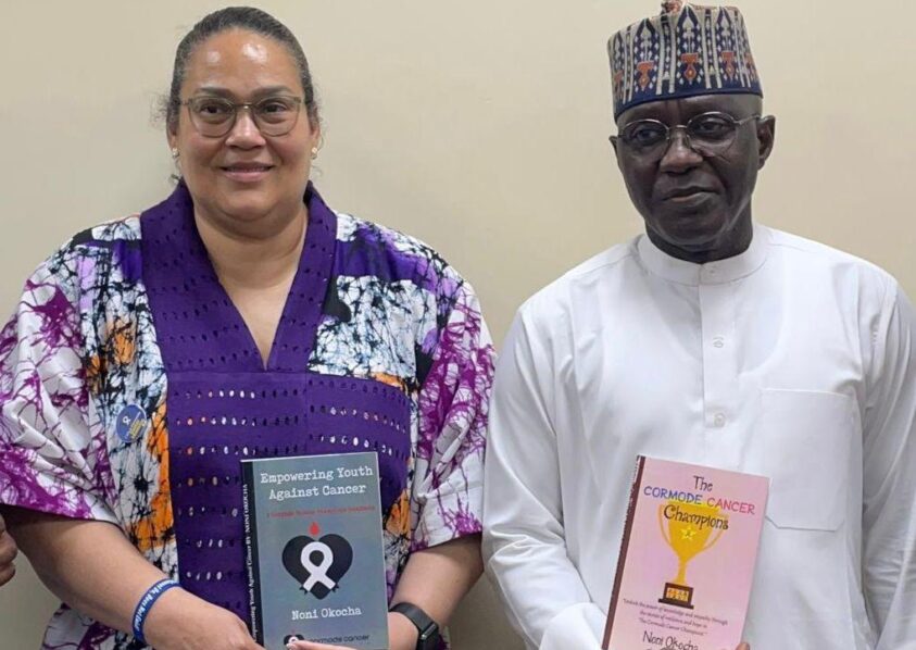 Caption L-R: Dr Denise Ejoh, Founder, Cormode Cancer Foundation and Tijani Ahmed, Federal Commissioner and CEO, National Commission for Refugees, Migrants and Internally Displaced Persons