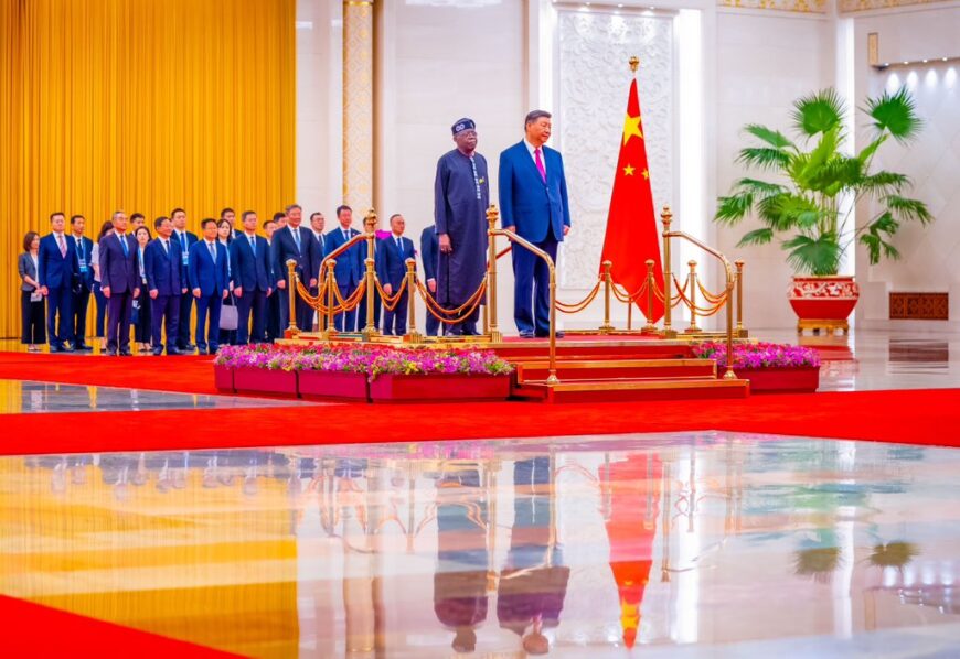 President Bola Tinubu with President Xi Jinping in Beijing, China