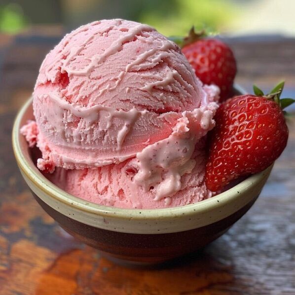 Strawberry ice cream.