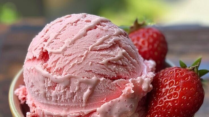 Strawberry ice cream.