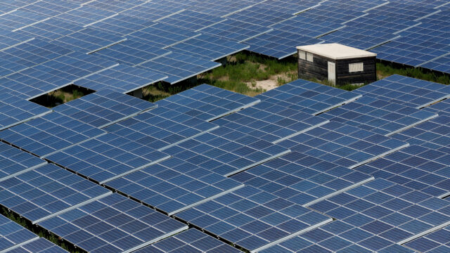 FILE PHOTO: Solar panels to produce renewable energy are seen at the Urbasolar photovoltaic park in Gardanne