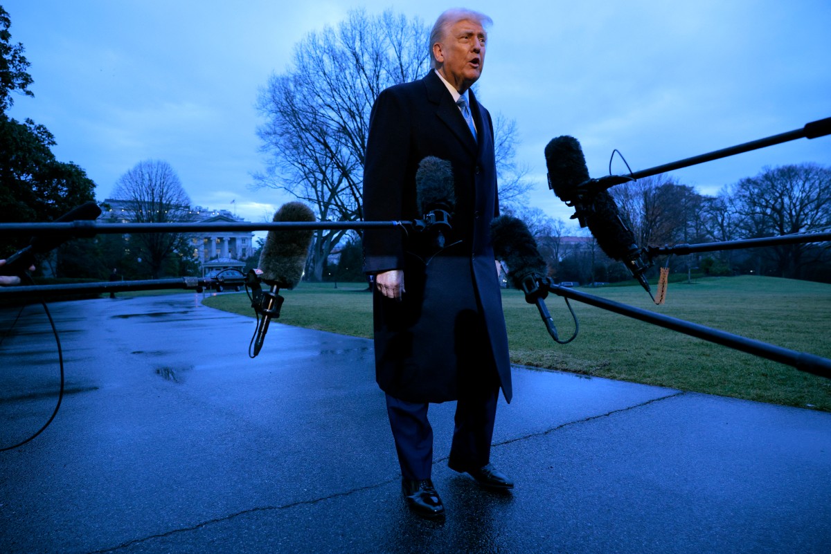 President Trump Departs The White House En Route To Palm Beach, Florida