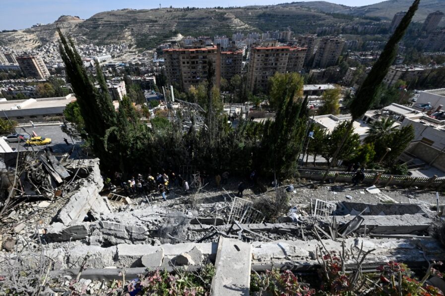 SYRIA-ISRAEL-PALESTINIAN-CONFLICT-STRIKE