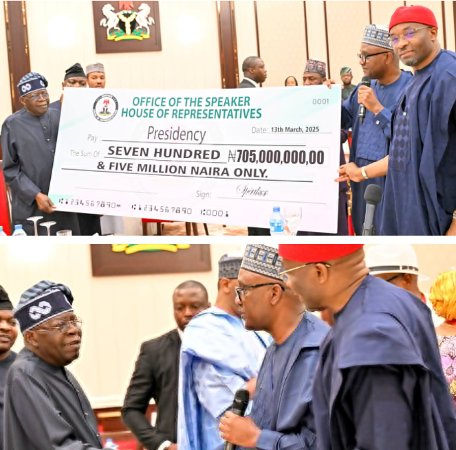 Reps donate N705m to tinubu