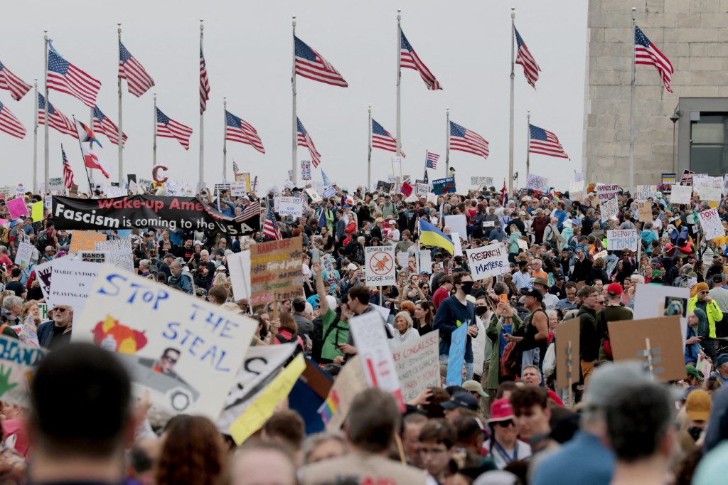 Day Of Action Protests Across The Country Criticize Trump And DOGE Policies